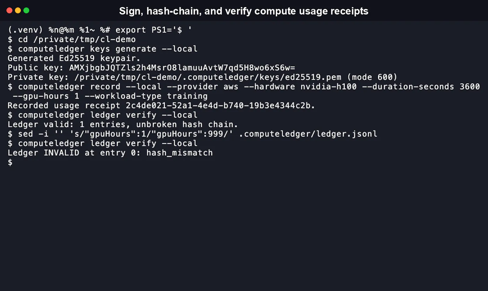 ComputeLedger screenshot 1