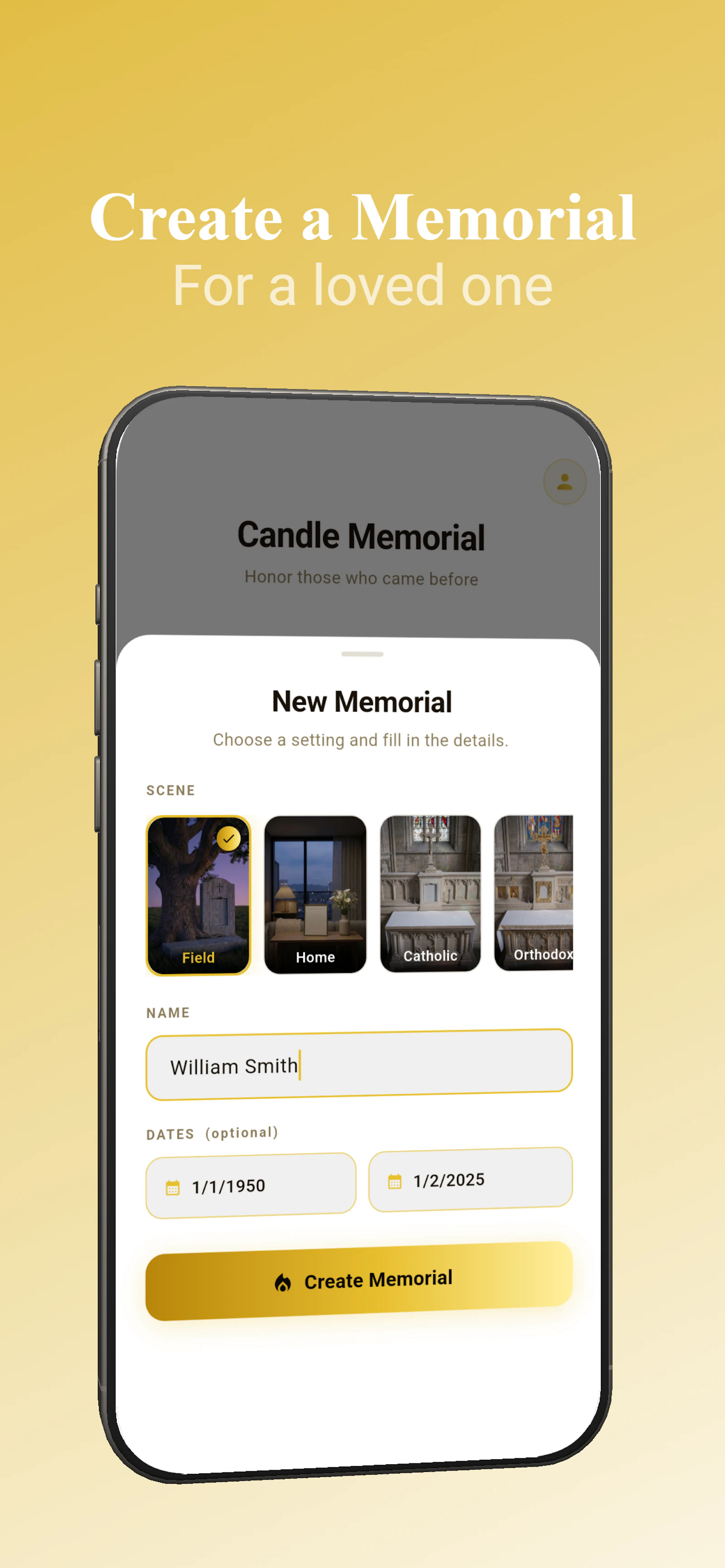 Candle Memorial — Light Virtual Candles screenshot 1