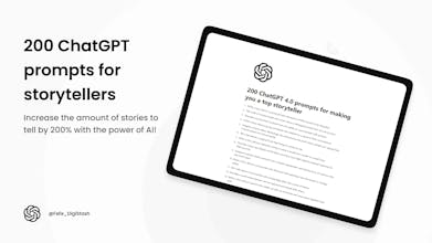 200 ChatGPT 4.0 prompts for storytellers gallery image