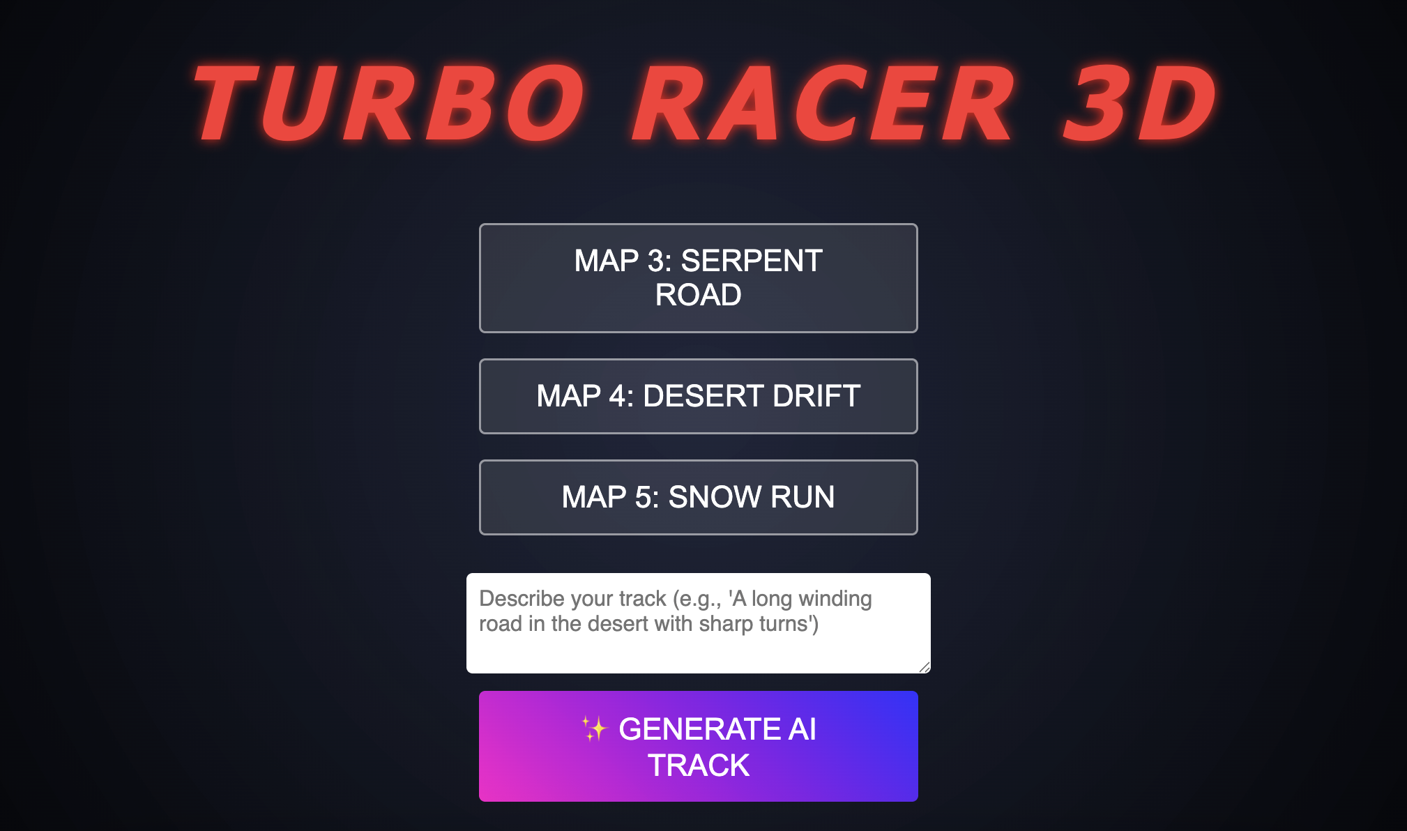 Turbo Racer 3D - Main product screenshot demonstrating key features and user interface