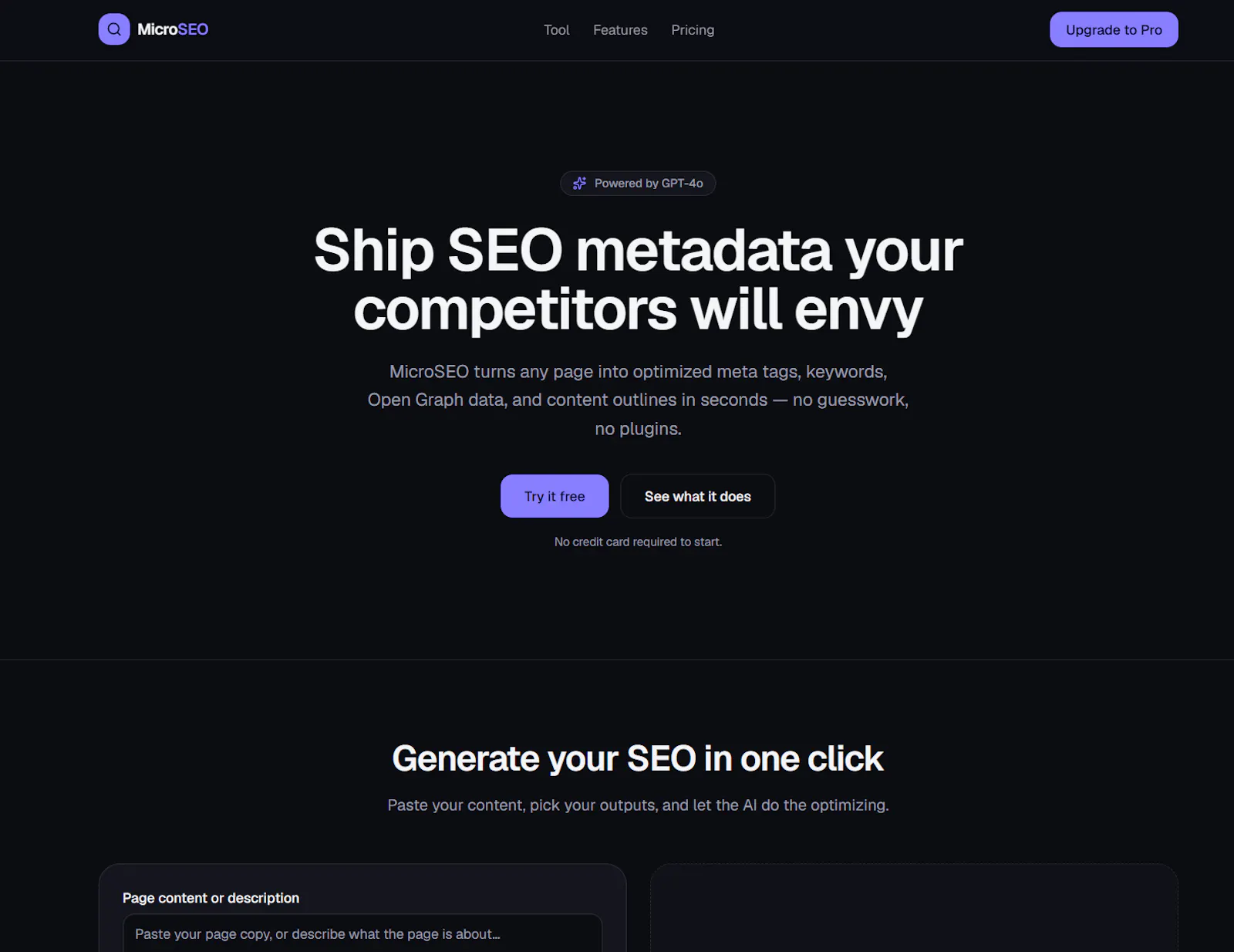 MicroSEO screenshot 1