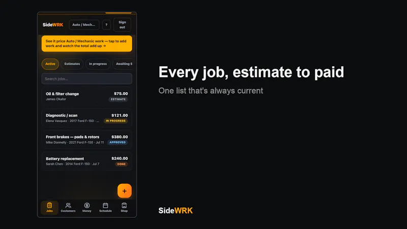 SideWRK screenshot 2