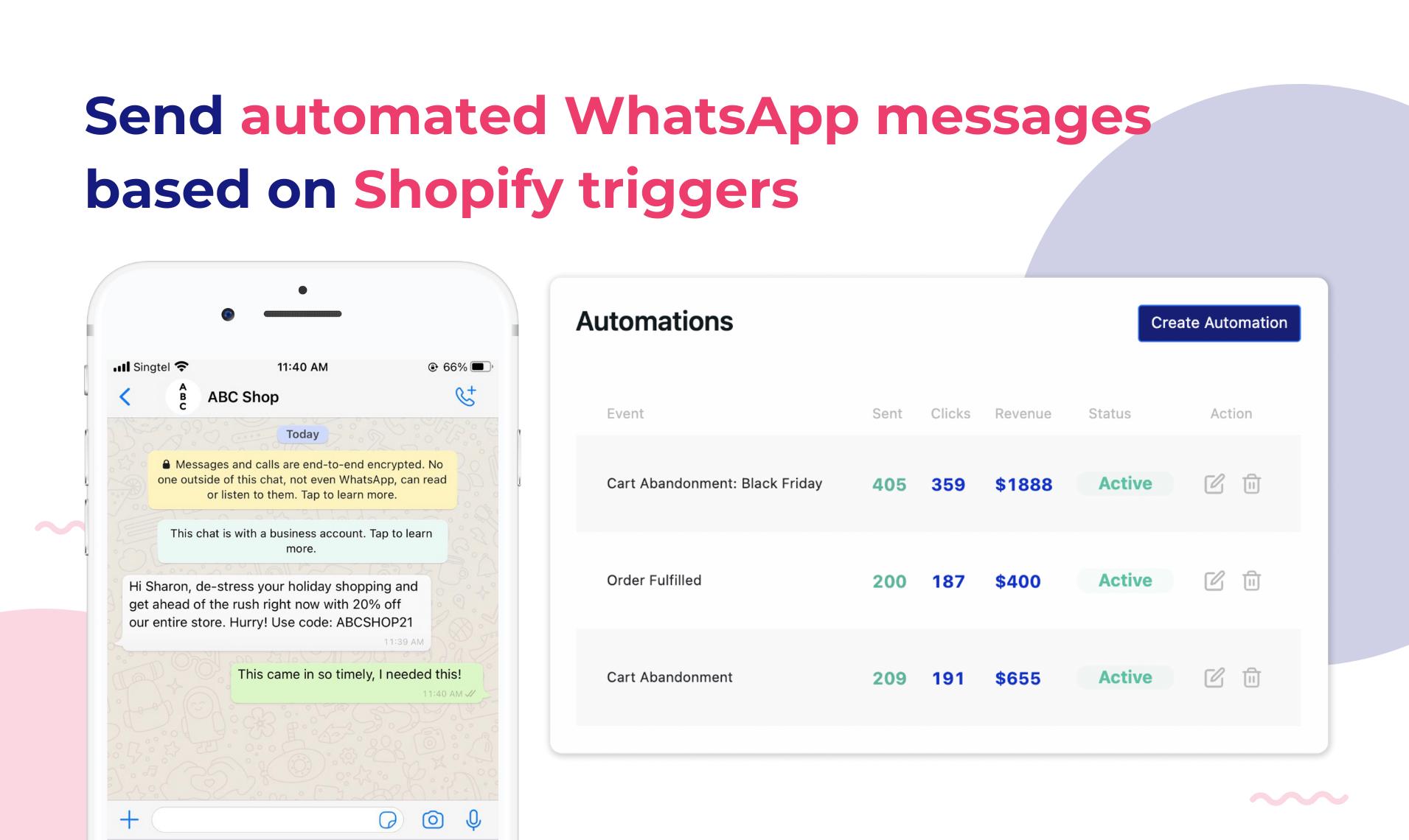 WhatsApp Automation for Shopify gallery image