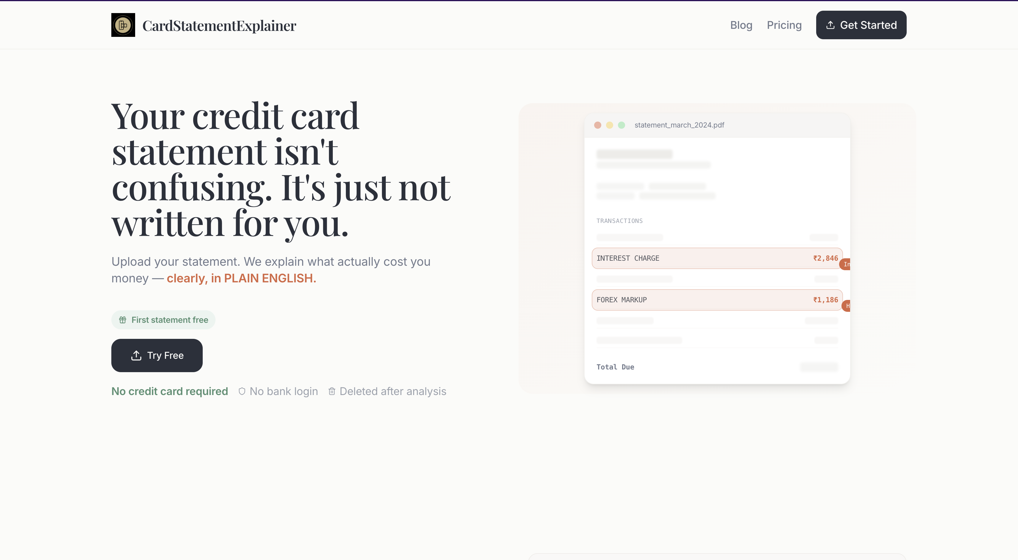 Credit card statements, made simple gallery image