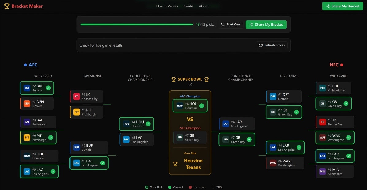 NFL Bracket Maker gallery image