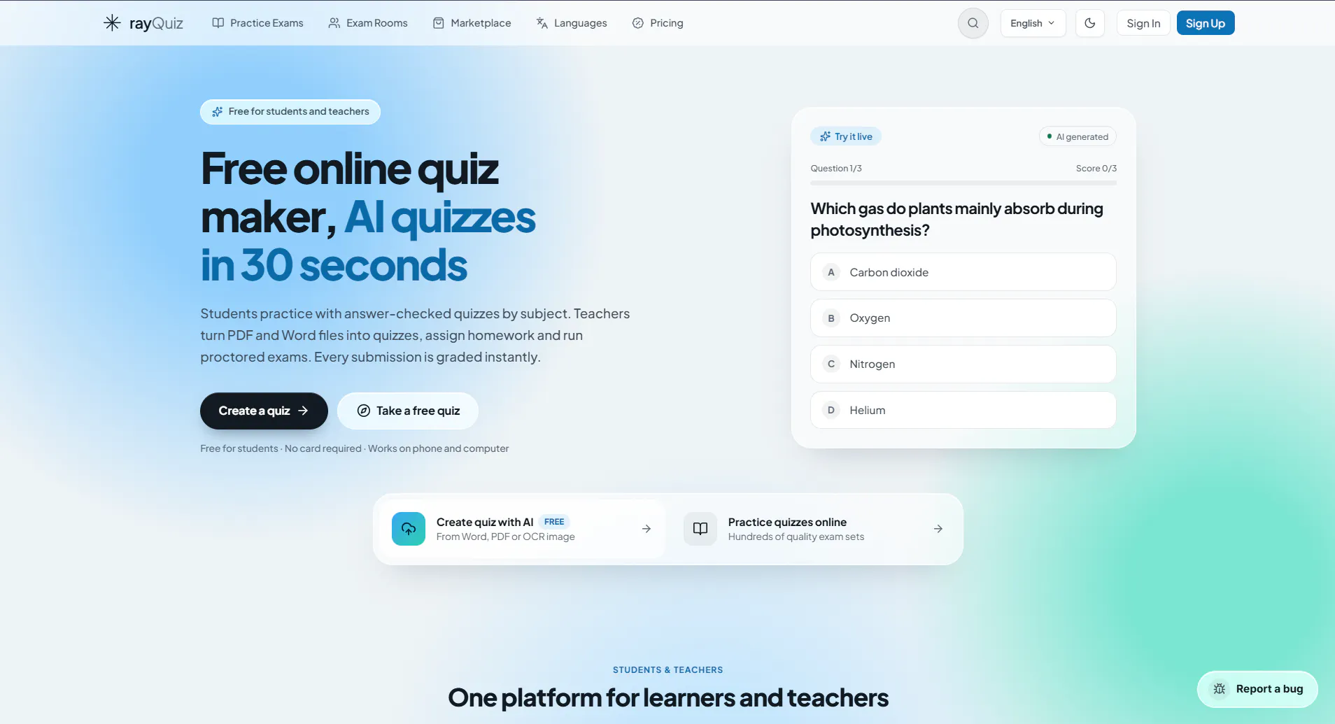 rayQuiz gallery image