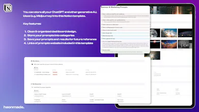 PromptX Command Center - Notion Template gallery image