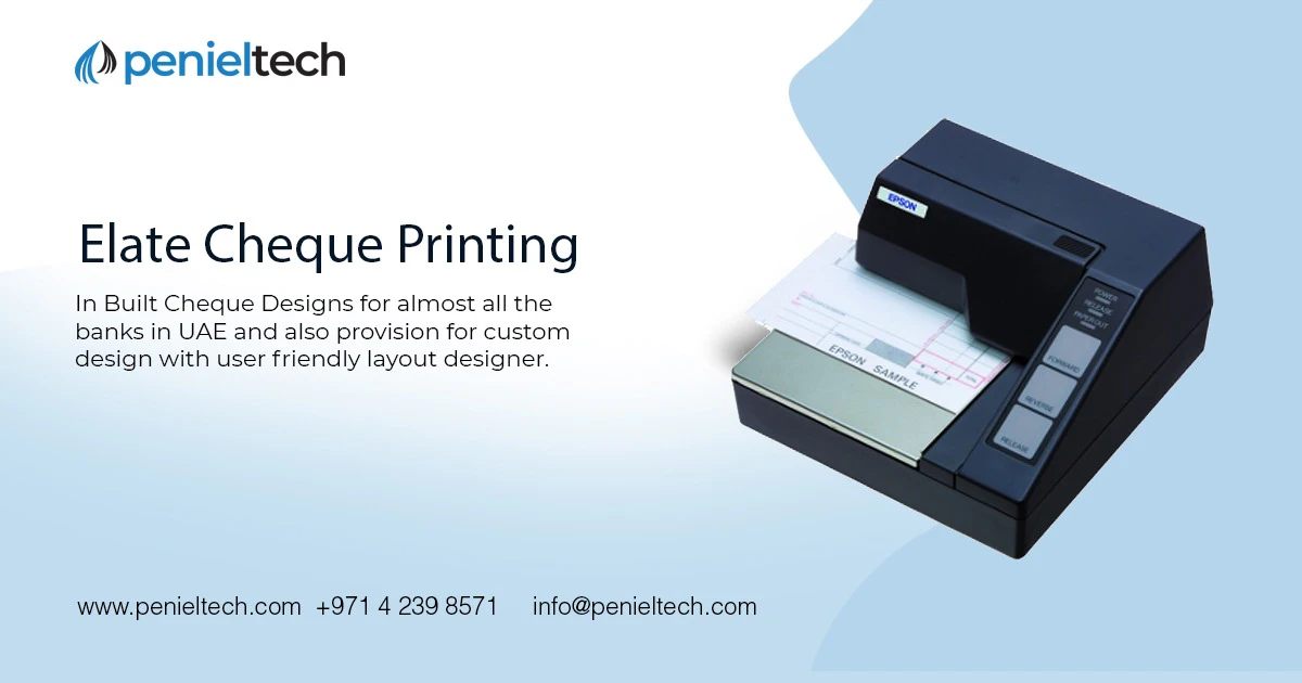 Elate Cheque Printing Software
