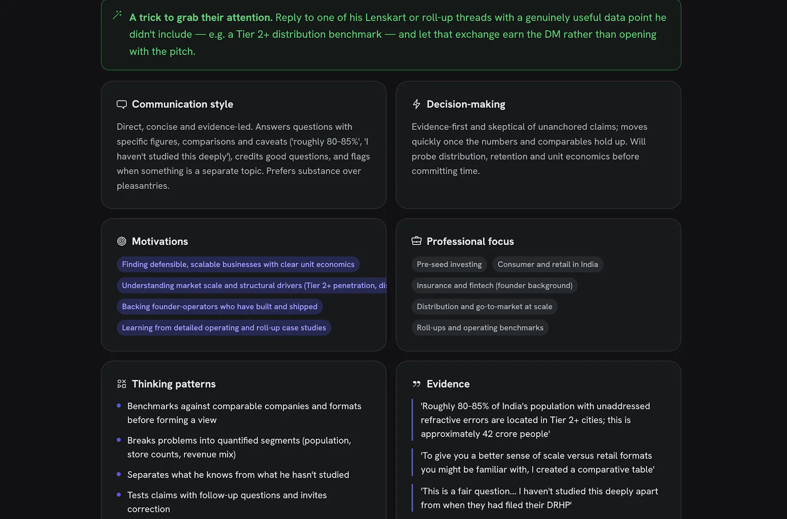 Rapportive - Infer Prospect Personality screenshot 5