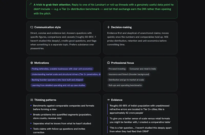 Rapportive - Infer Prospect Personality screenshot 5