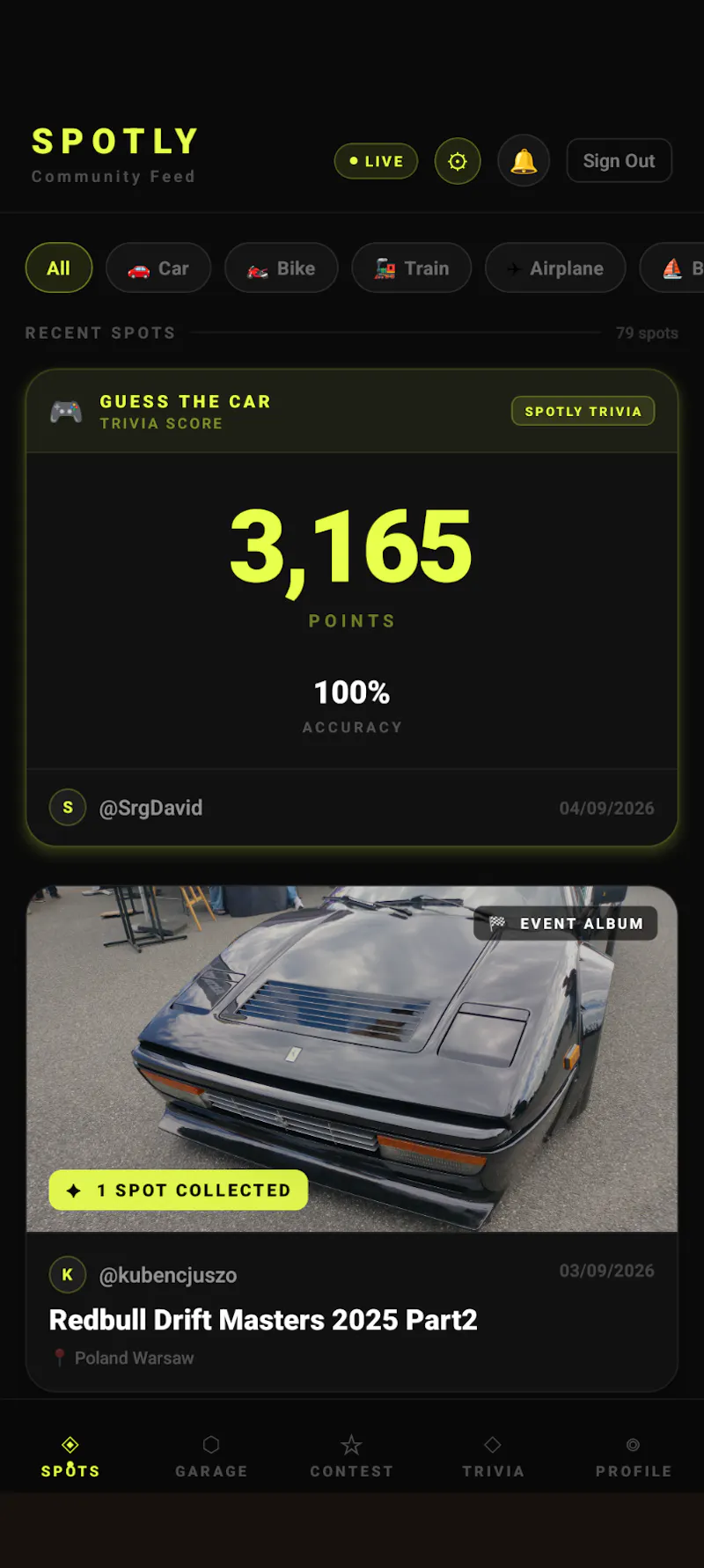 Spotly - Car Spotting screenshot 2