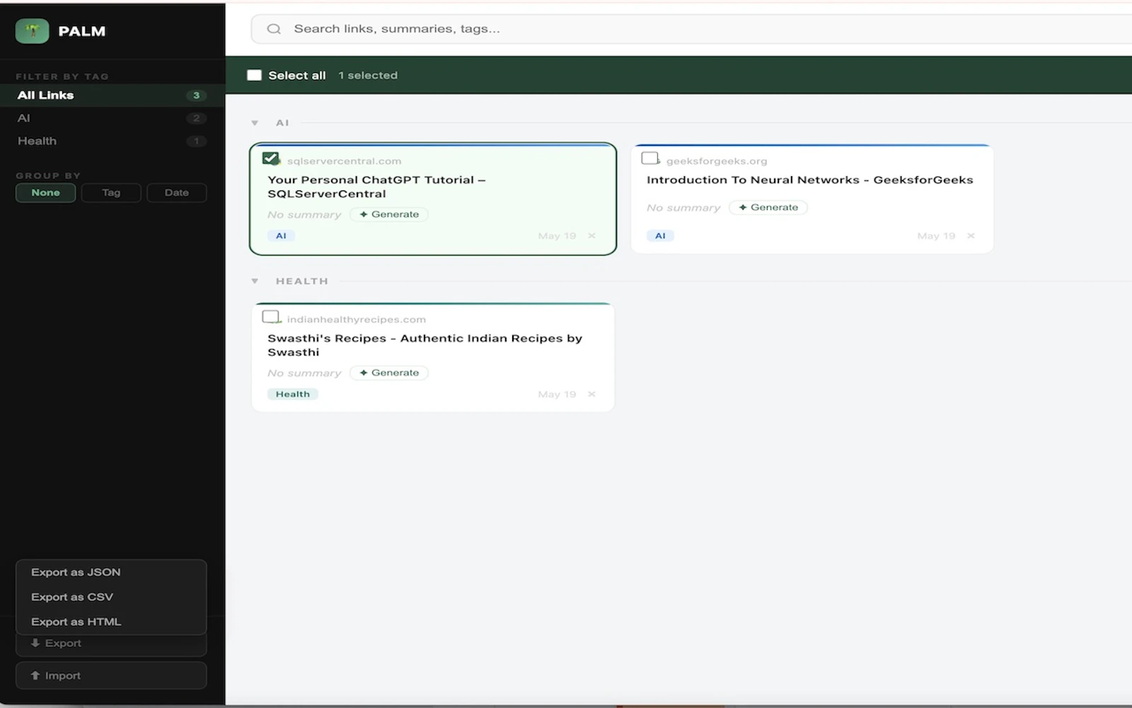 PALM — Personal AI Link Manager screenshot 6