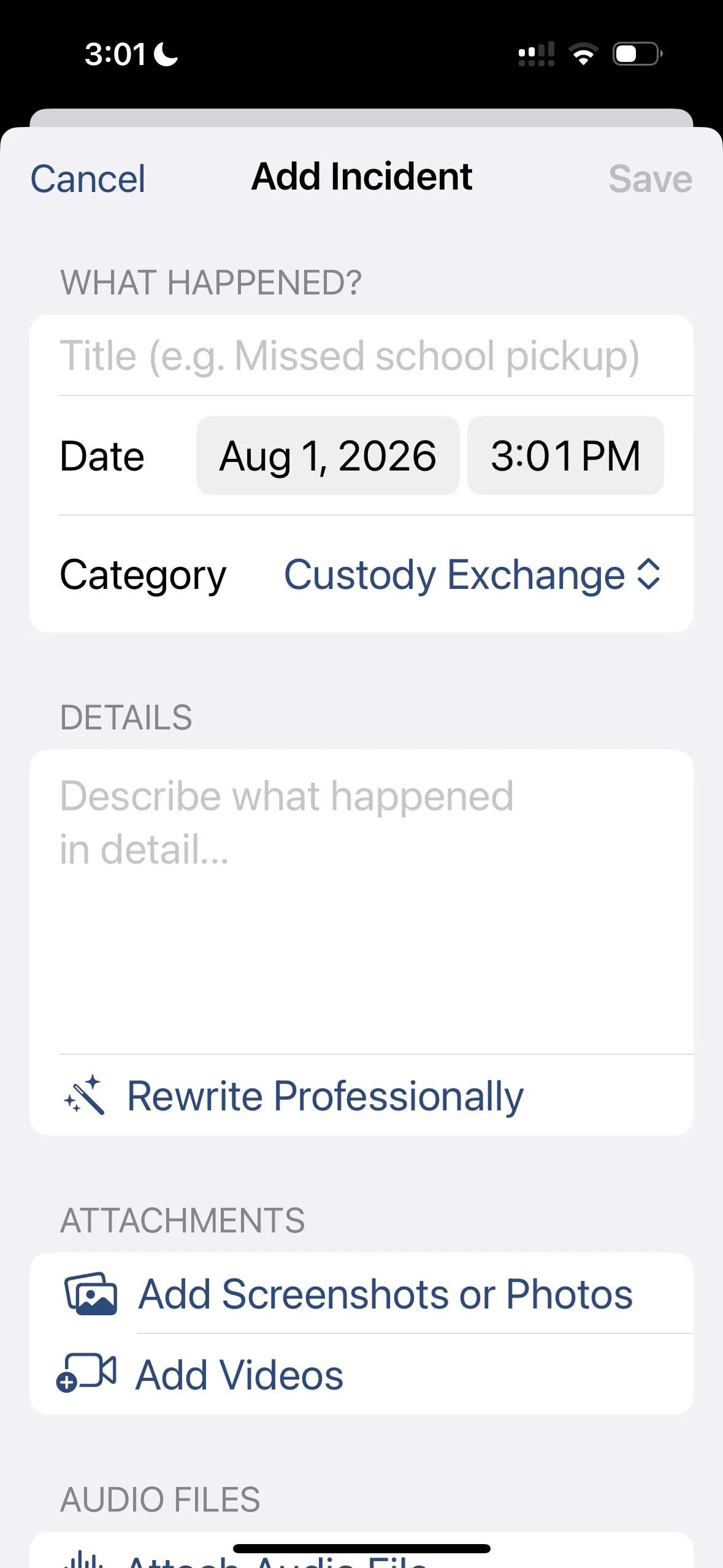 CustodyLog gallery image