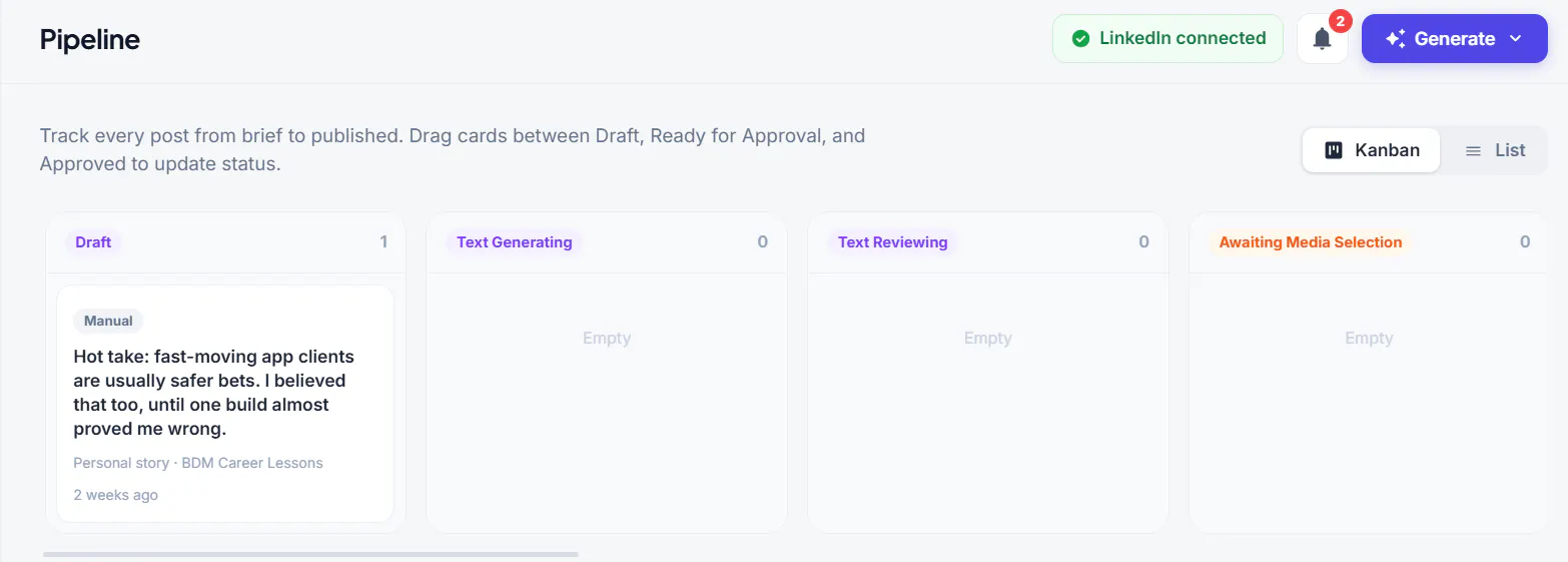 linkedinpost.ai gallery image