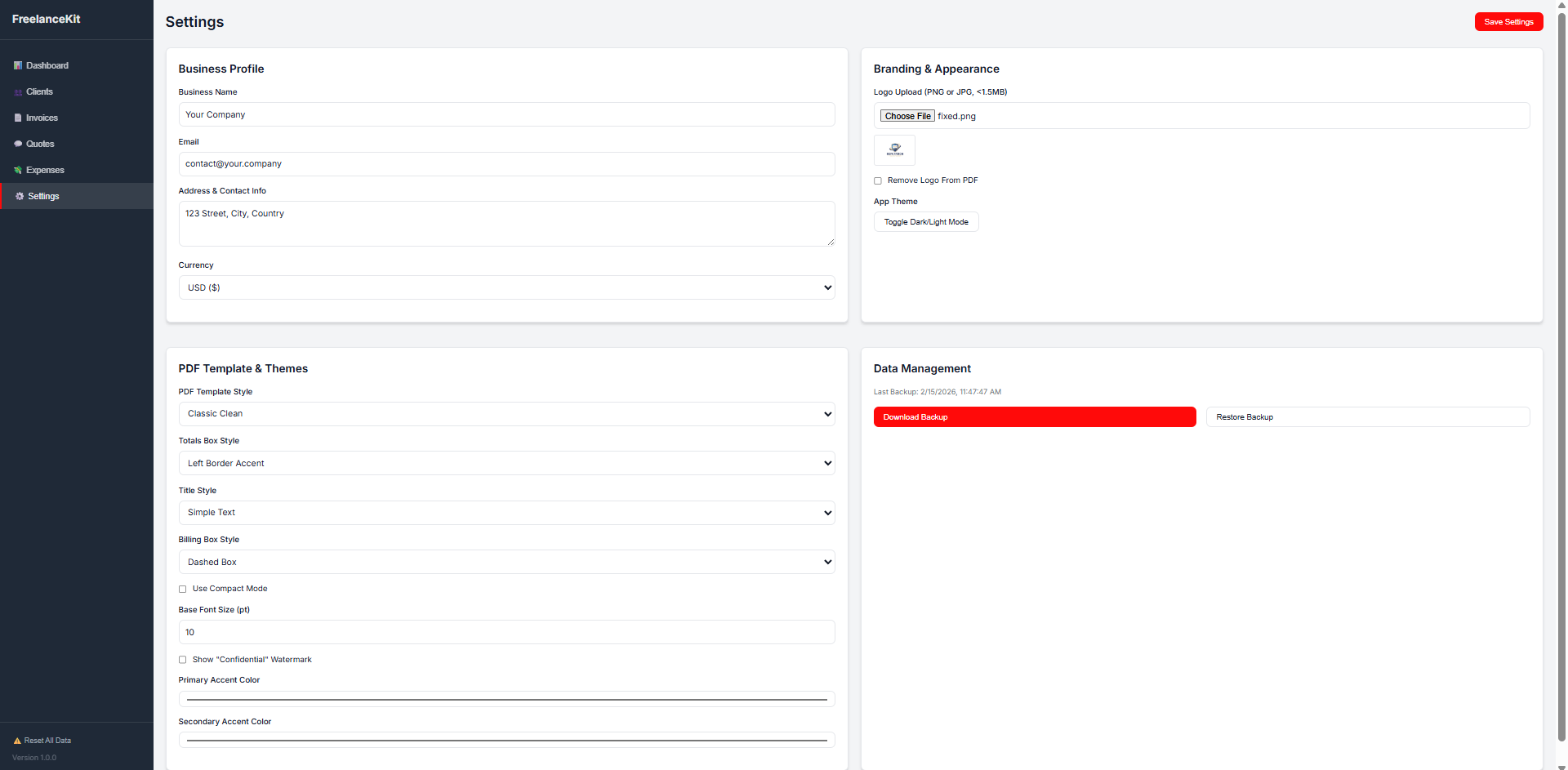 Small Business OS - Screenshot 4 showing product features and functionality