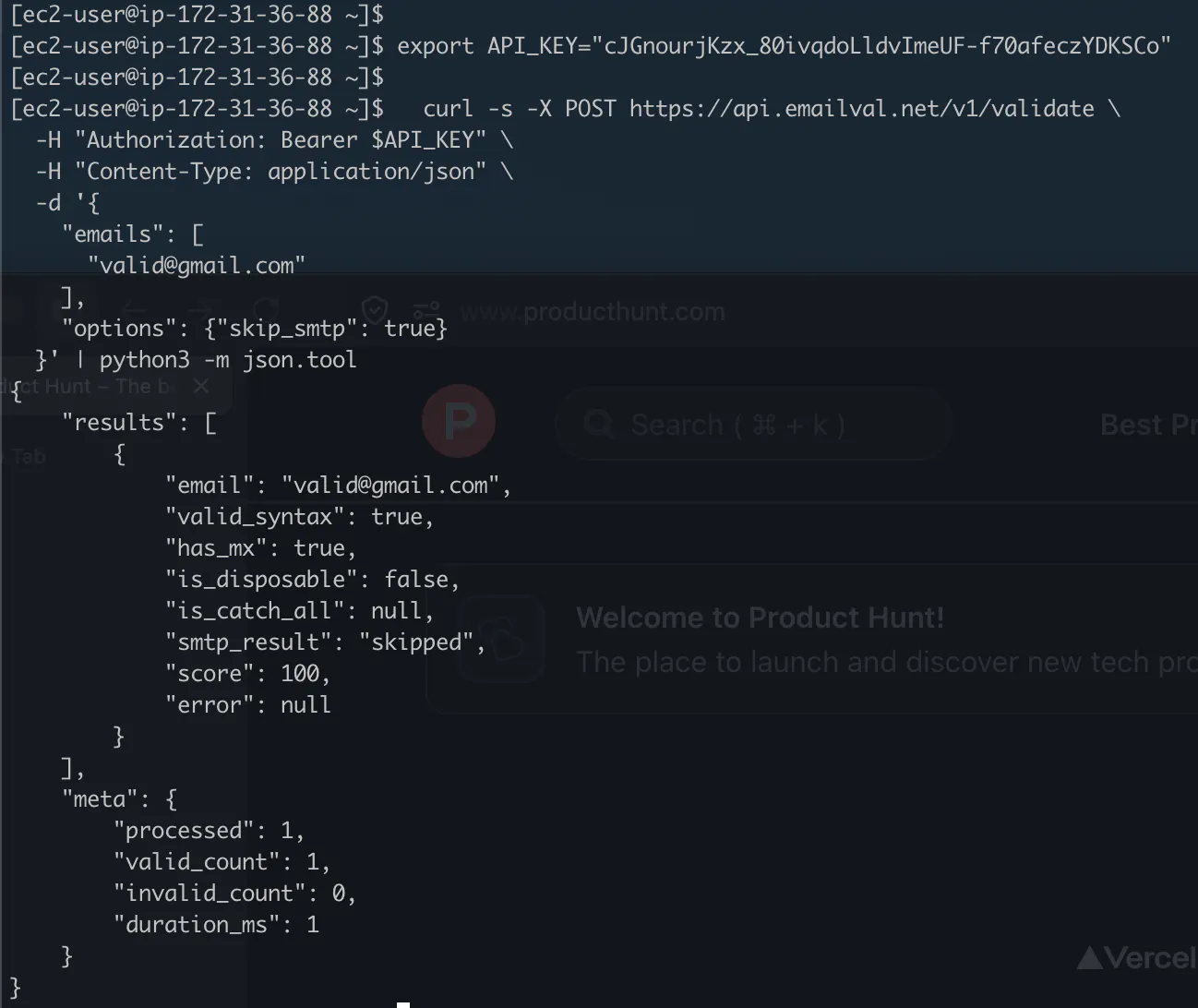 emailval — Email Validation API gallery image