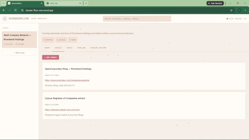 Dossierflow screenshot 2
