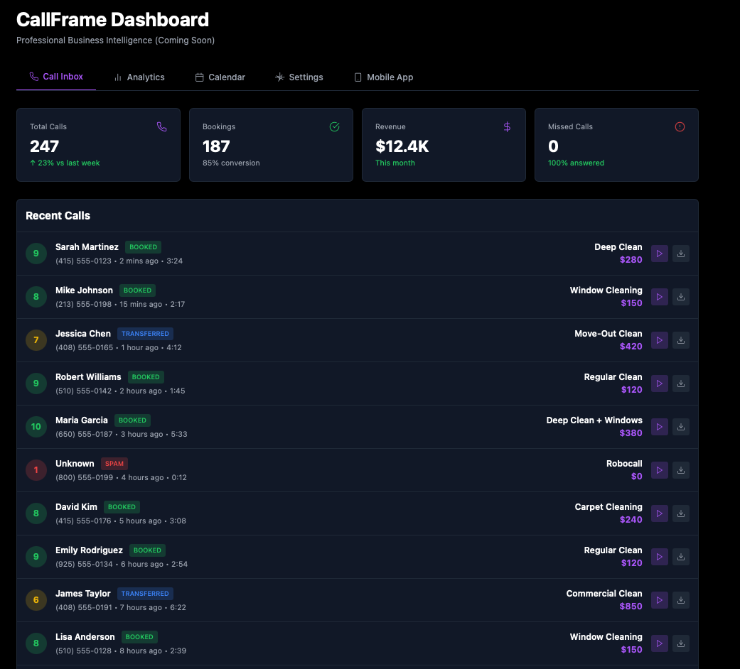 CallFrame gallery image