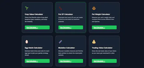 Grow a Garden Calculator gallery image