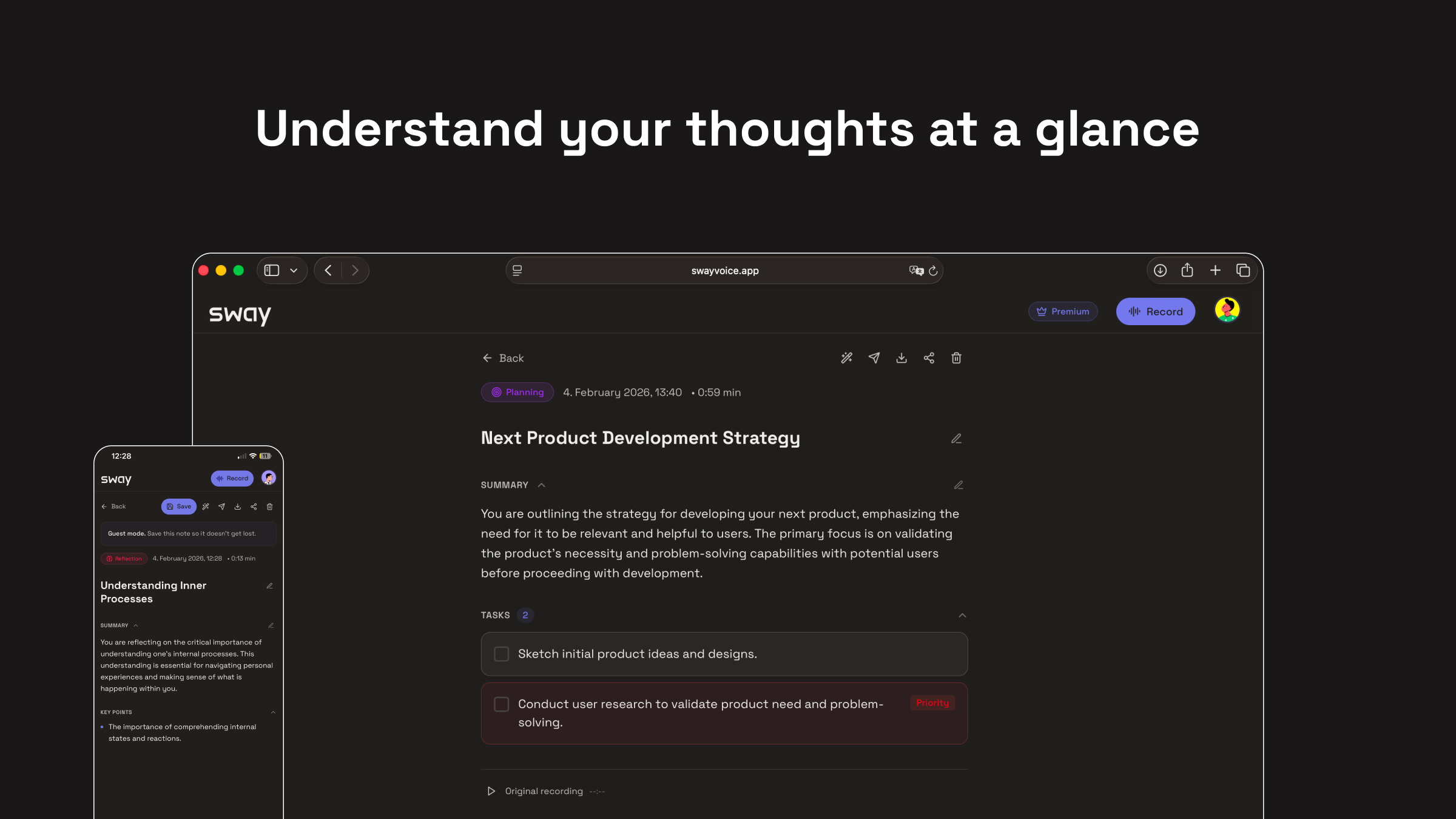 Sway - Screenshot 3 showing product features and functionality