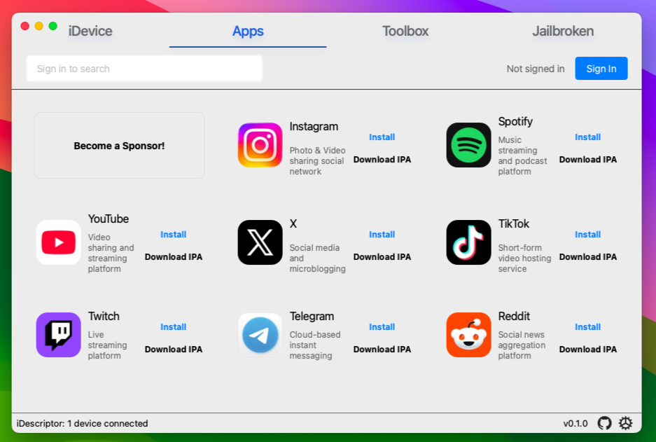 iDescriptor gallery image