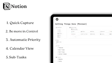 GTD - Notion Template gallery image