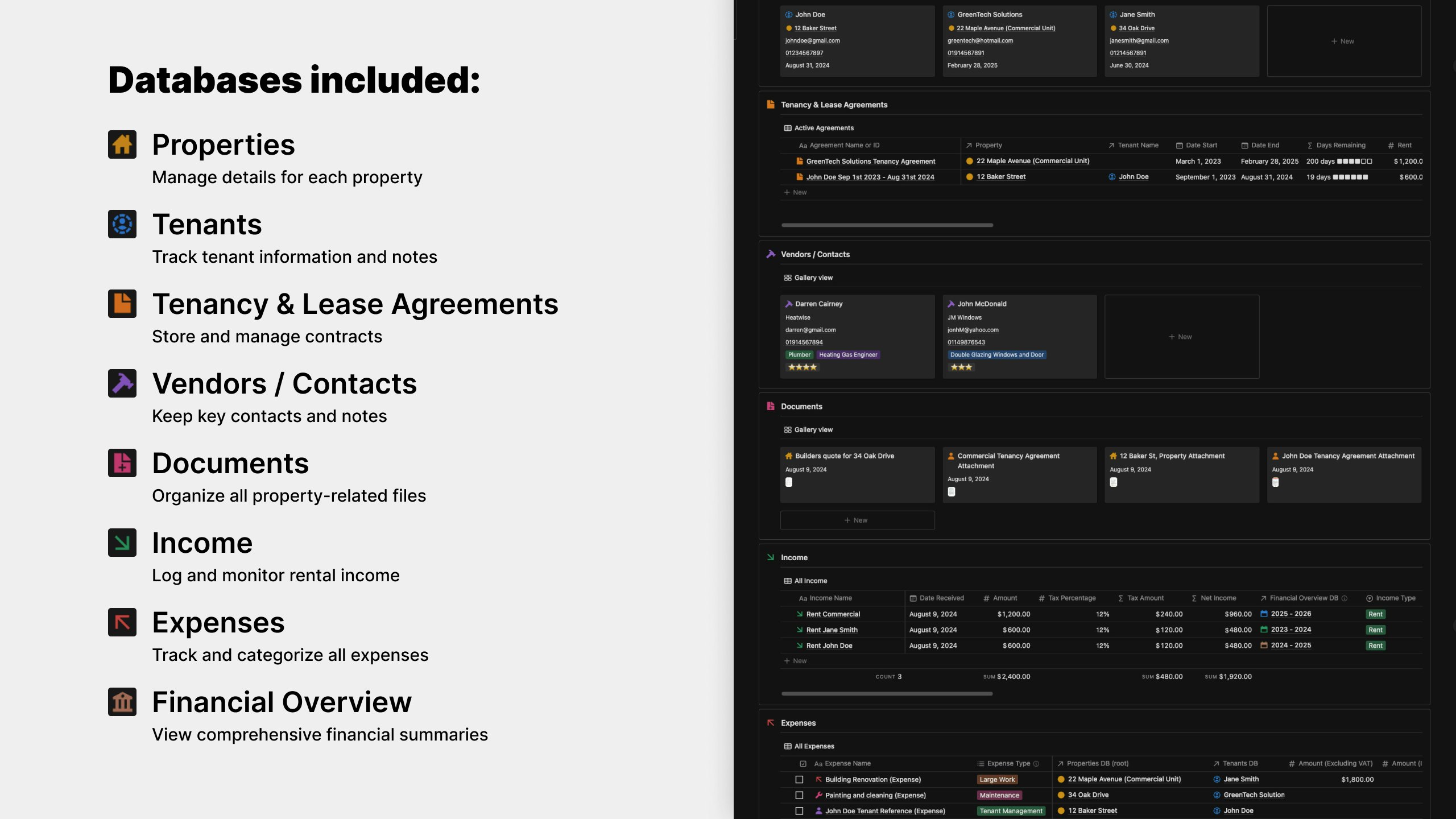 Rental Property Manager Dashboard gallery image