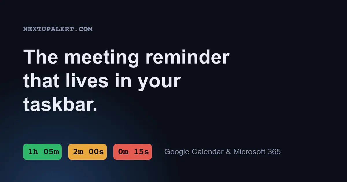NextUp Alert Calendar Reminder gallery image