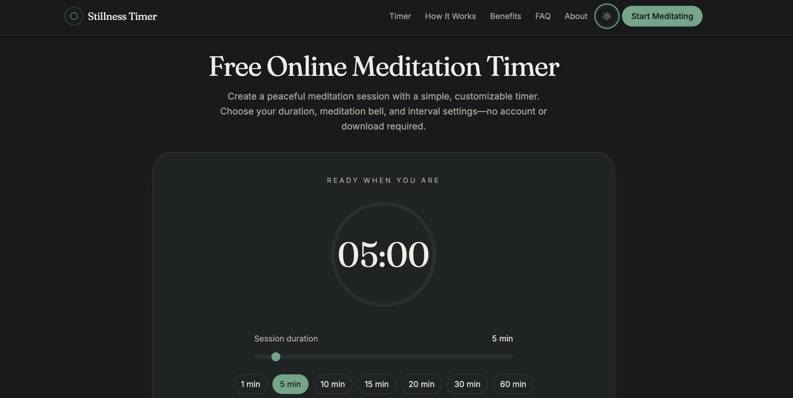 Stillness Timer - Meditation Timer gallery image