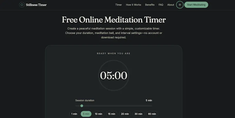 Stillness Timer - Meditation Timer screenshot 2