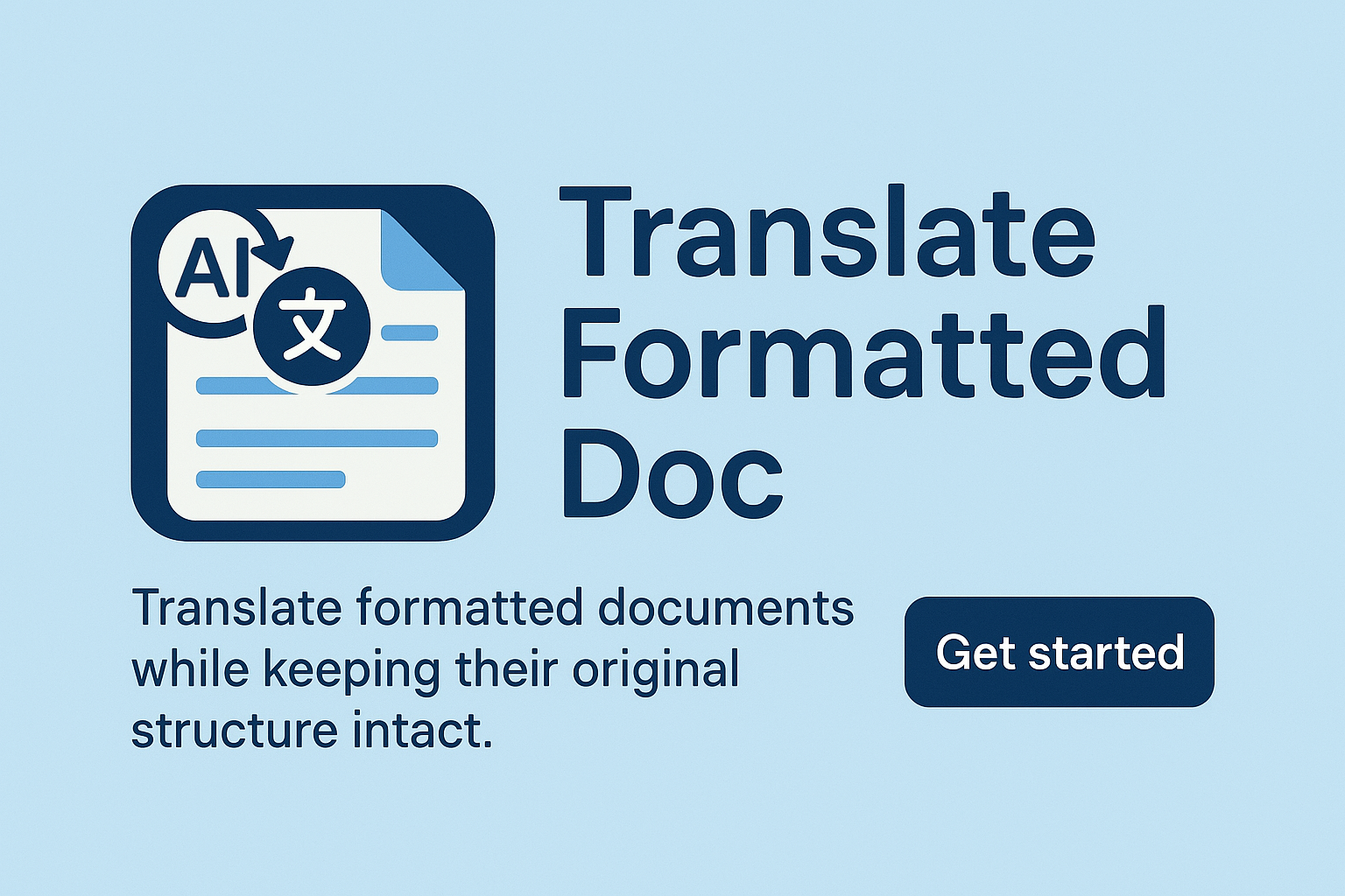 Mídia 1 de AI traduz formatada - Traduzir o Google Docs formatado, lençóis, slides usando ai