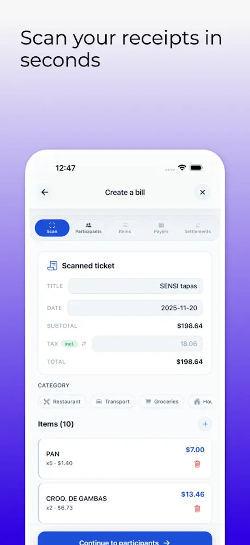 Partly — Split expenses with friends screenshot 2
