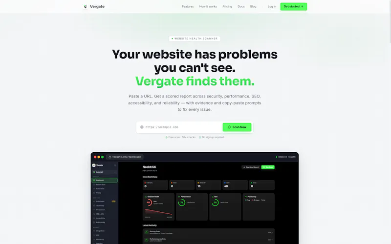 Vergate — Website Health & Security screenshot 7