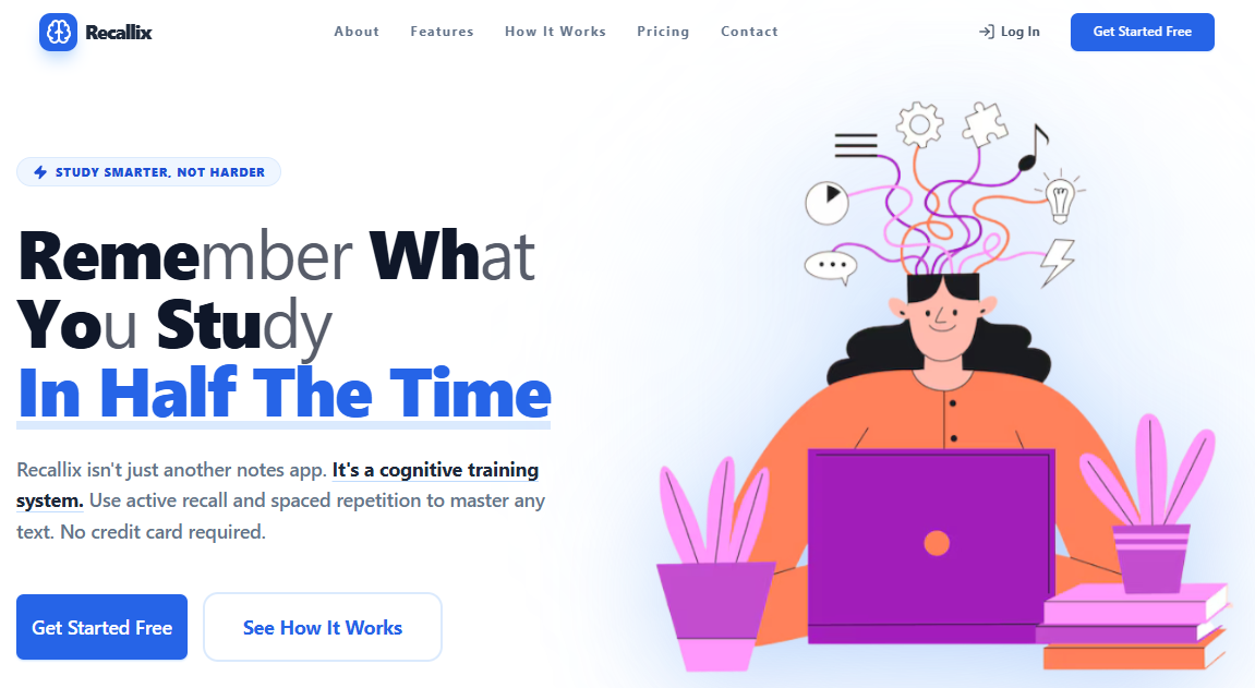 Recallix - Main product screenshot demonstrating key features and user interface