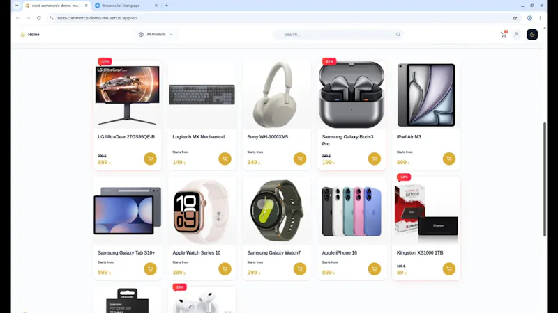 NextCommerce screenshot 2
