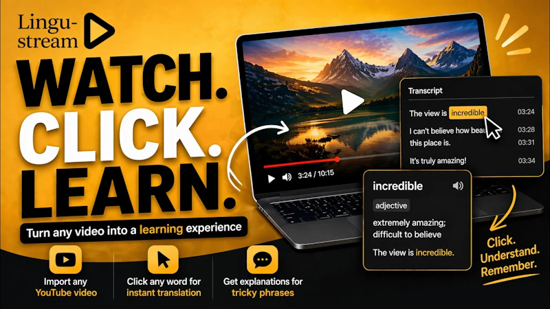 LinguStream screenshot 1 (video preview)