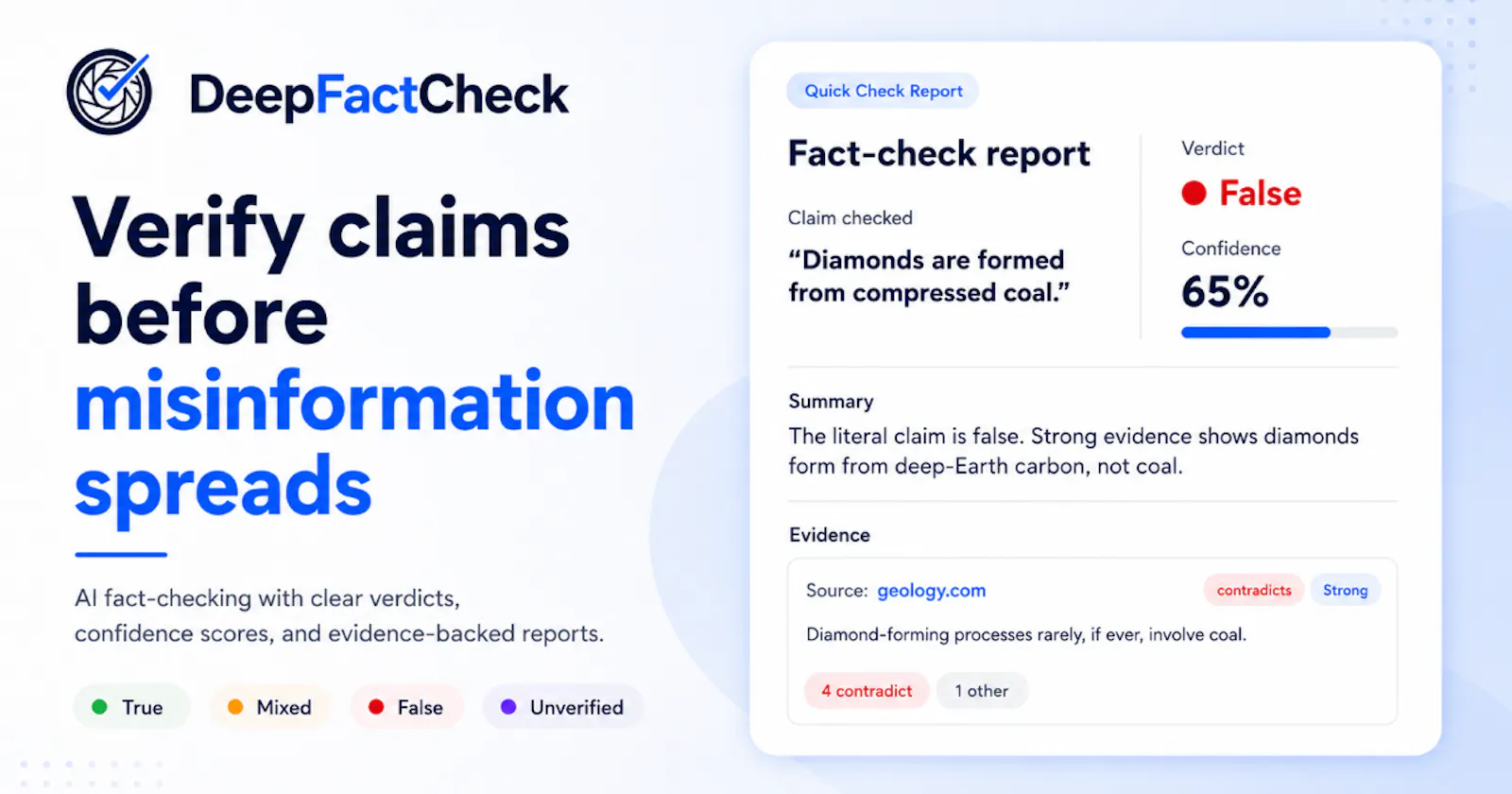 DeepFactCheck screenshot 1