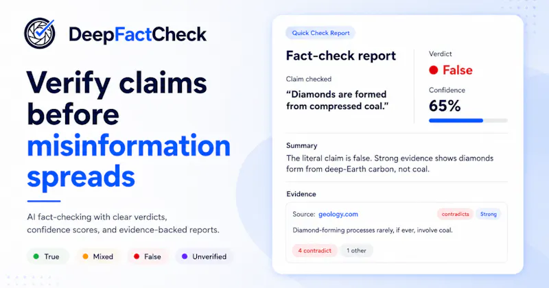 DeepFactCheck screenshot 1