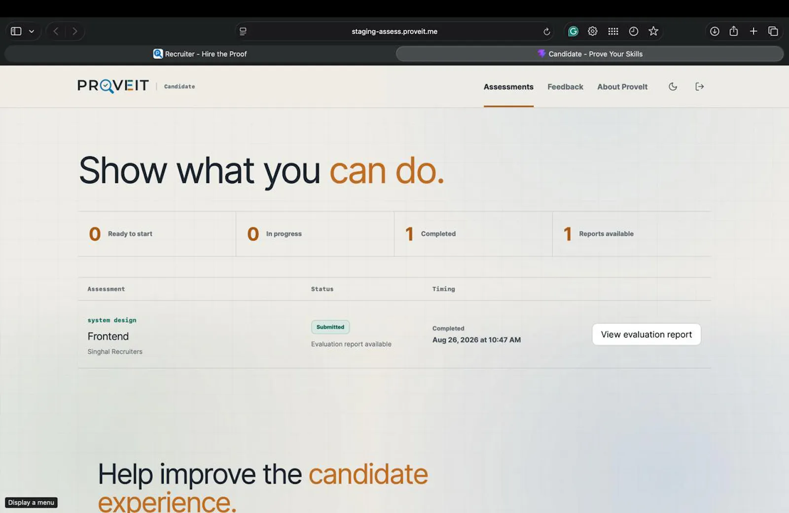 ProveIt Hiring Innovations Inc. screenshot 3