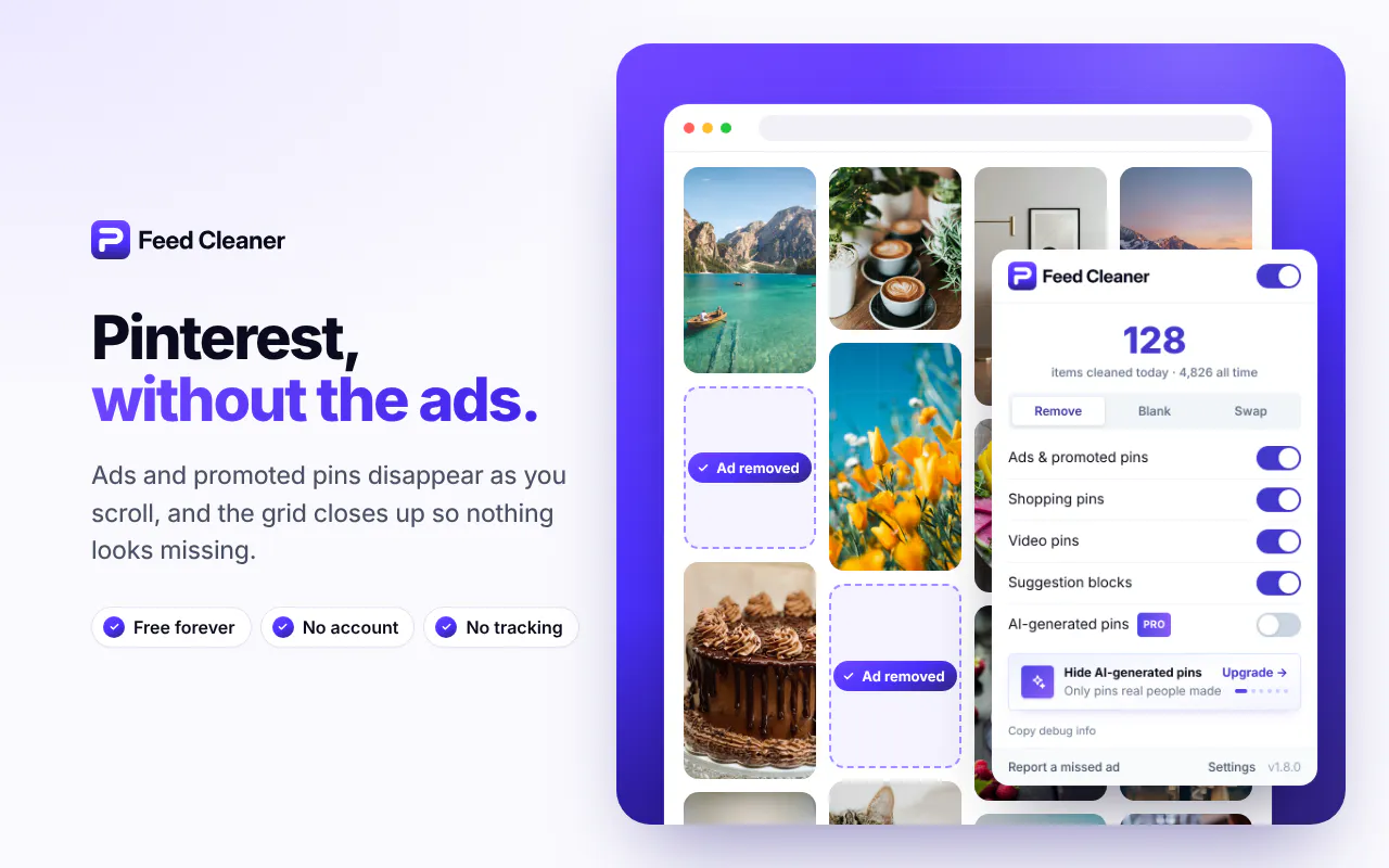 Feed Cleaner for Pinterest gallery image