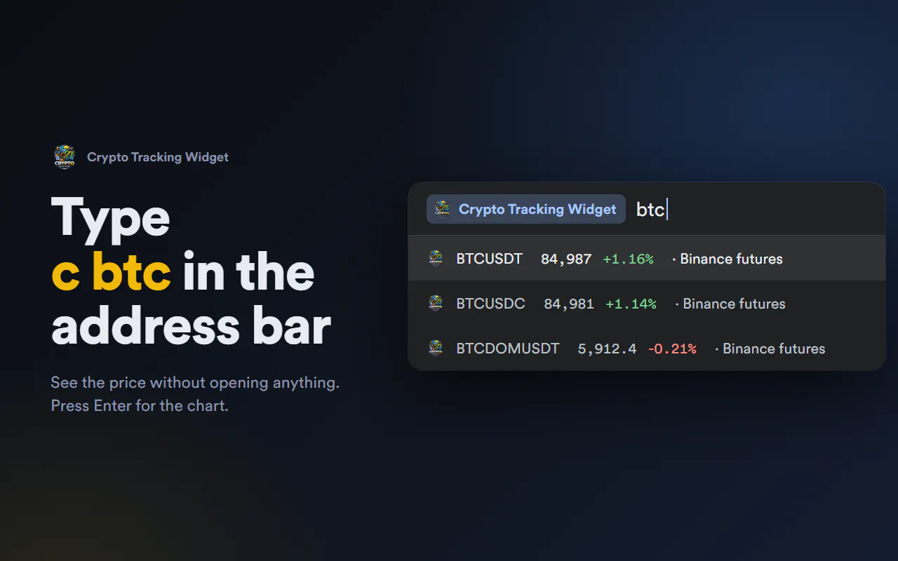 Crypto Tracking Widget gallery image