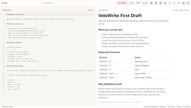VeloWrite screenshot 3