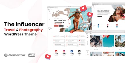 The Influencer WordPress elementor theme gallery image