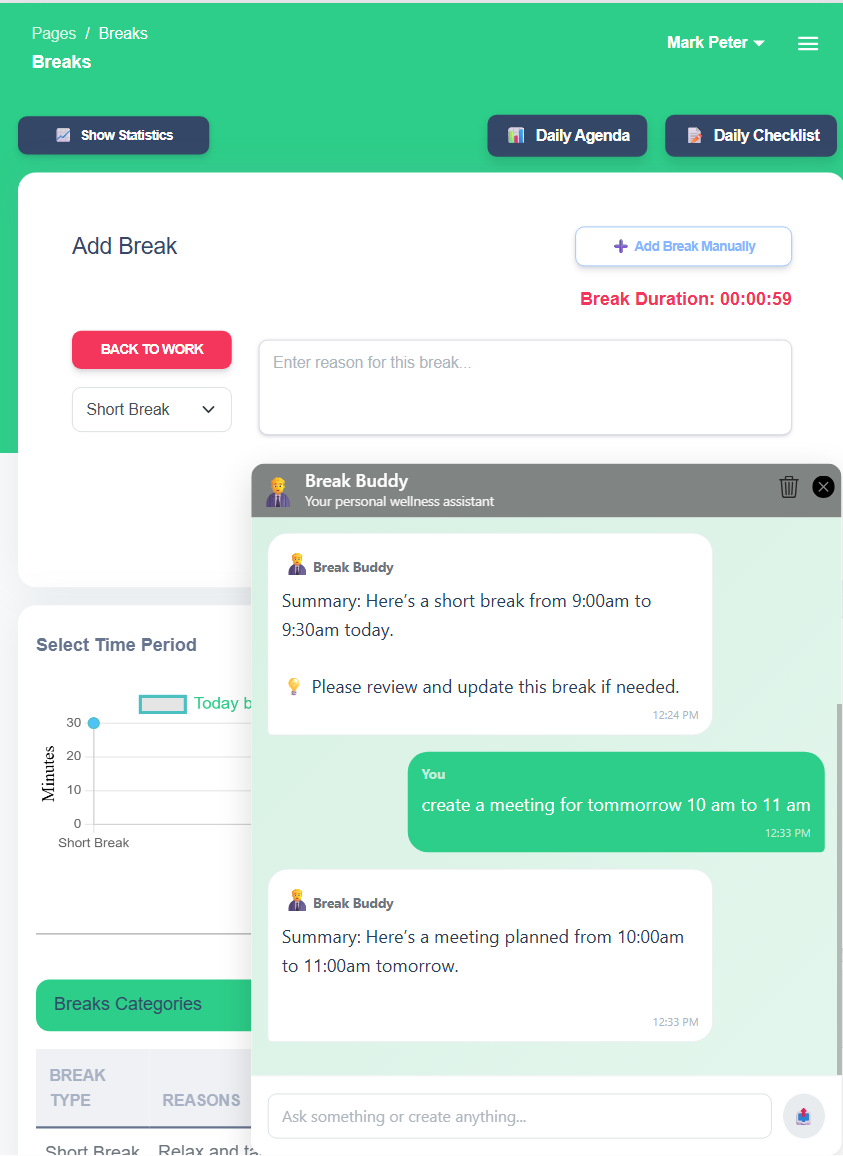 WorkBreak - Screenshot 3 showing product features and functionality