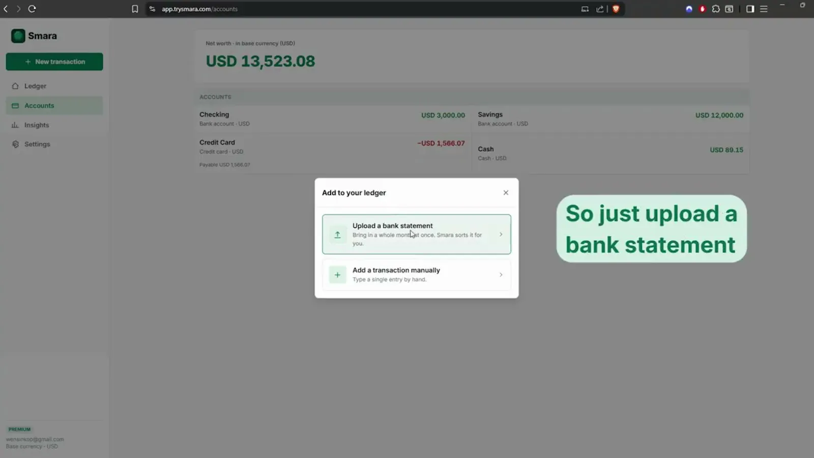 Smara - Money Tracker screenshot 1 (video preview)