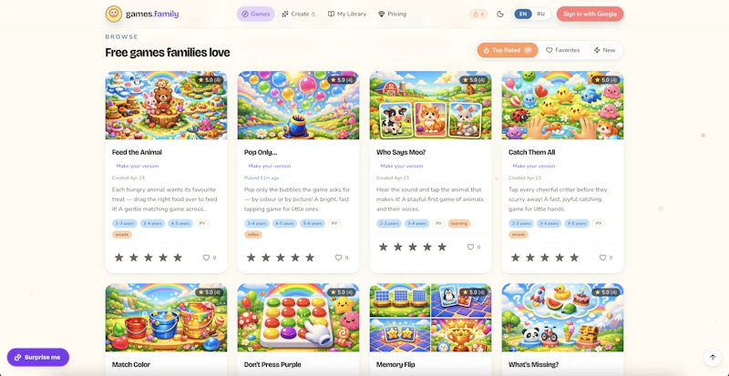Games Family screenshot 5