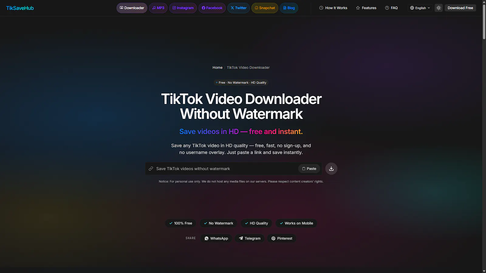 TikSaveHub.com screenshot 4