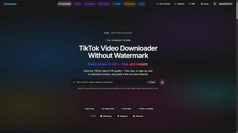 TikSaveHub.com screenshot 4