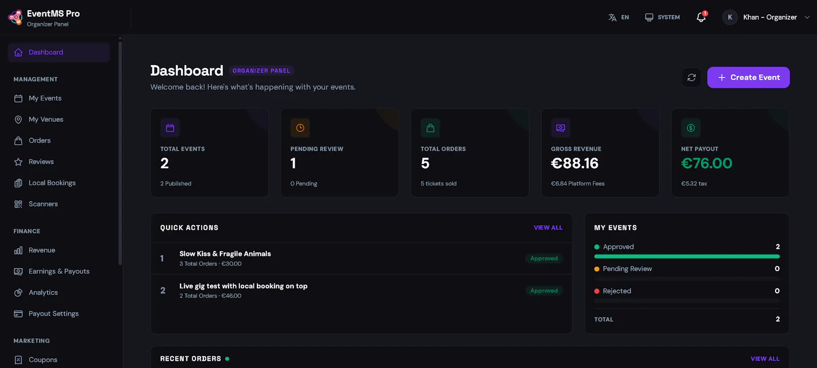 EventMS Pro screenshot 1