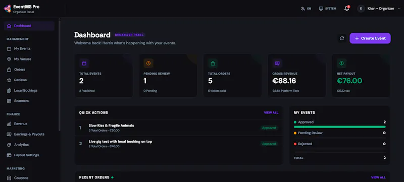 EventMS Pro screenshot 1